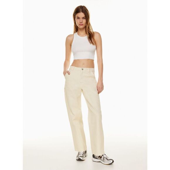 Aritzia TNA Greenwich High-waisted carpenter twill Pants Size 0 - Picture 1 of 12